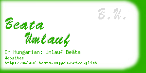 beata umlauf business card